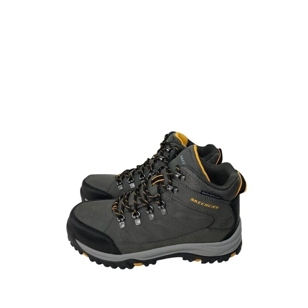 Skechers Hiking Shoes Men's Size 9 Extra Wide Charcoal Gray Water Repellant